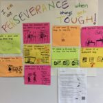 Tableau d'ancrage de la persévérance avec des exemples générés par les élèves