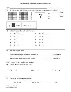 2nd Grade Summer Mathematics Review(1)