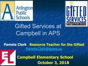 GIfted Services at Campbell in APS 2018