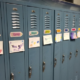 Encouragement signs on lockers