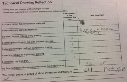 technical drawing reflection
