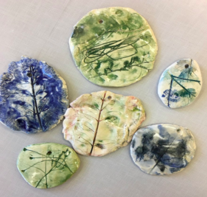 Students made fossils with wetland grasses