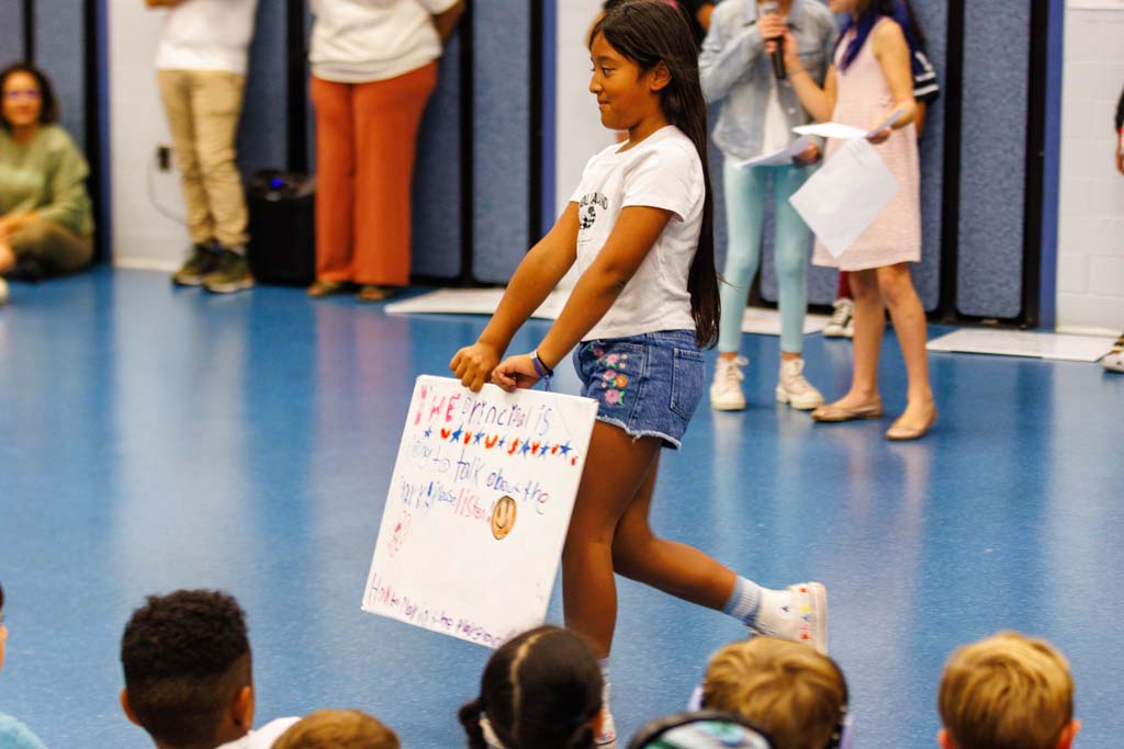 students presenting