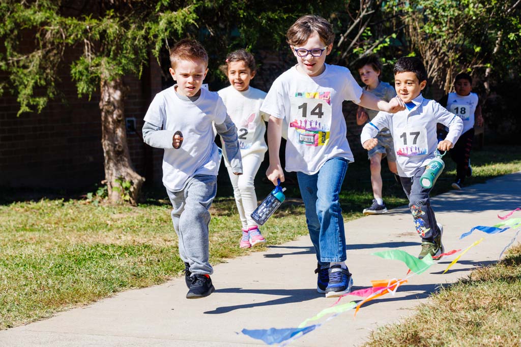 students running