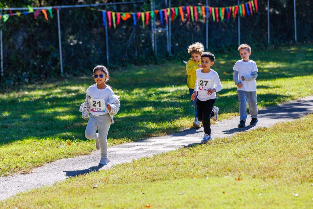 students running