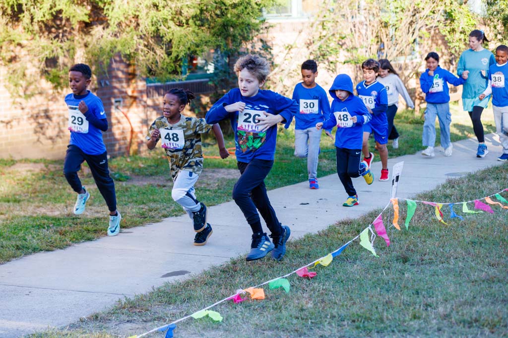 students running