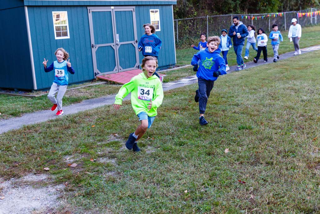 students running