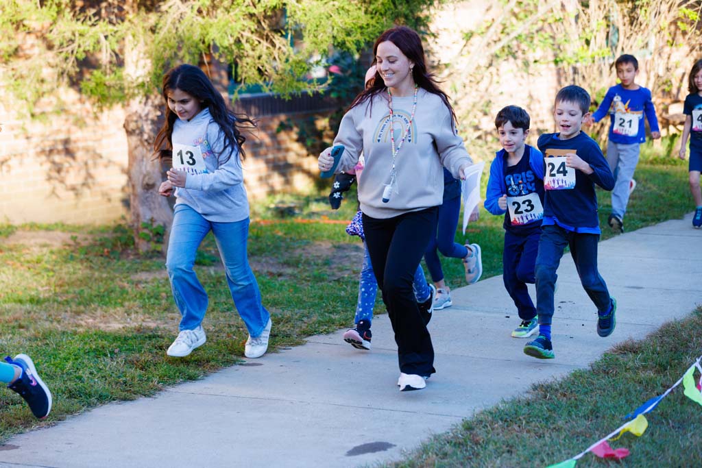 students running