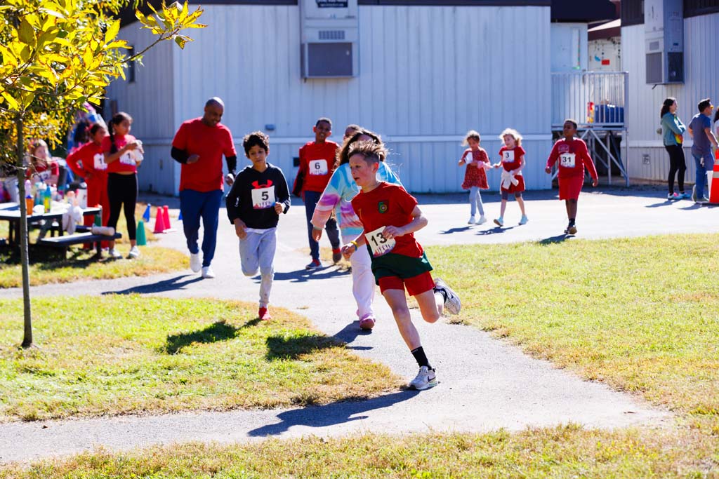 students running