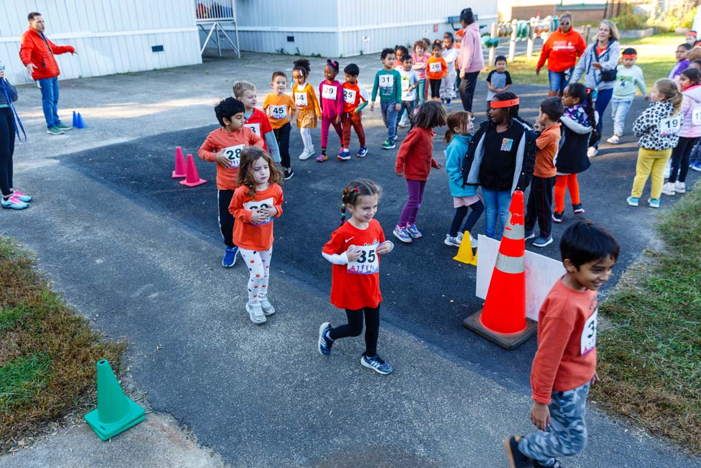 students running