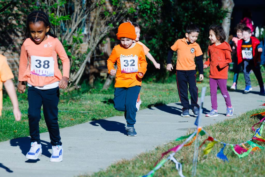 students running