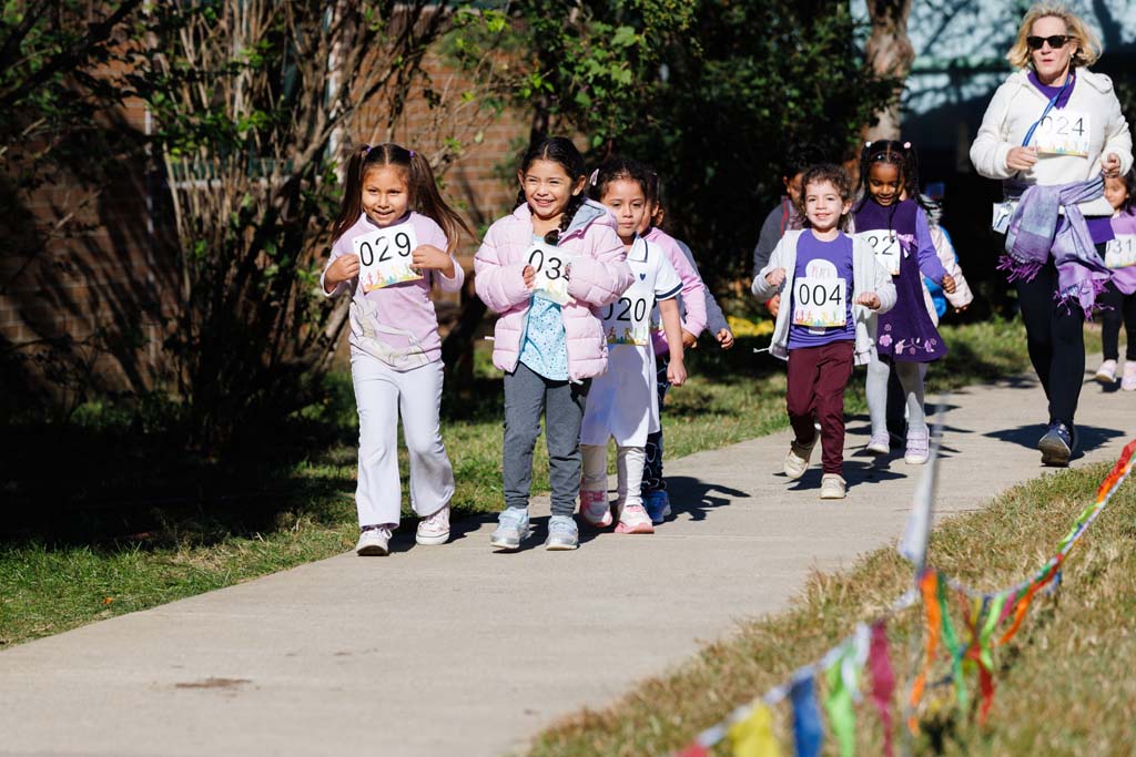 students running