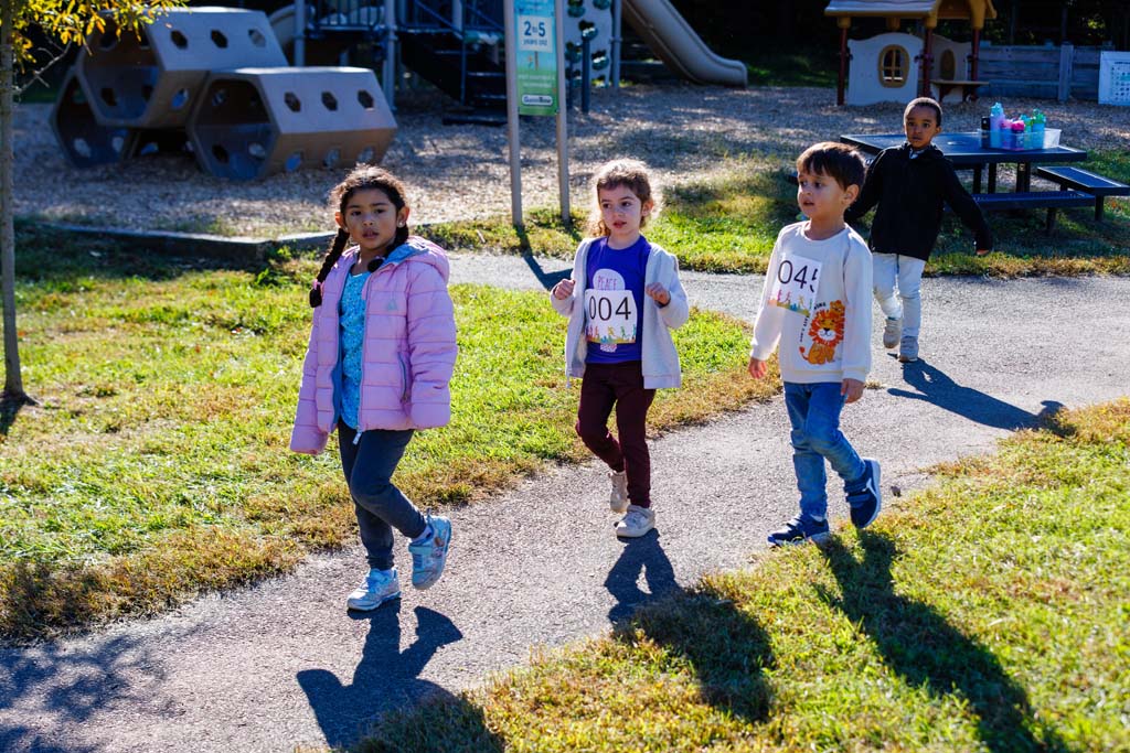 students running