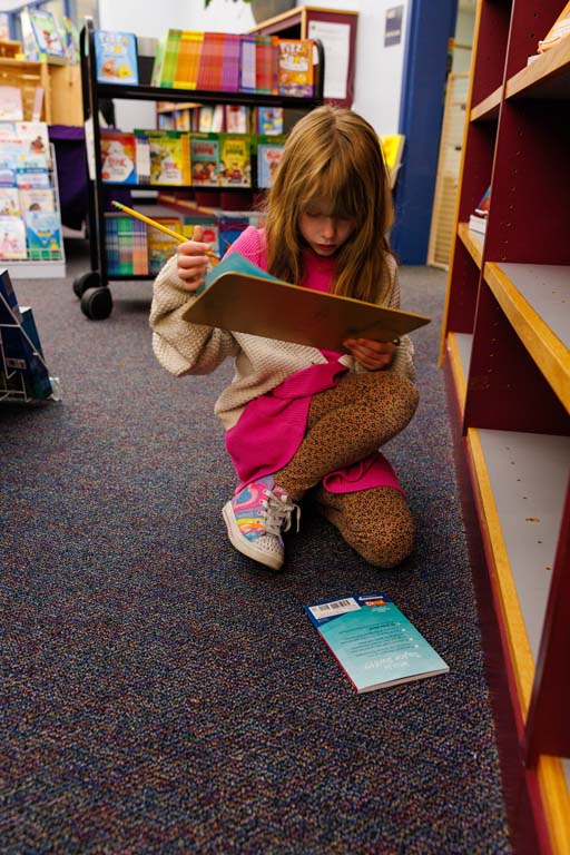 students browsing book fair