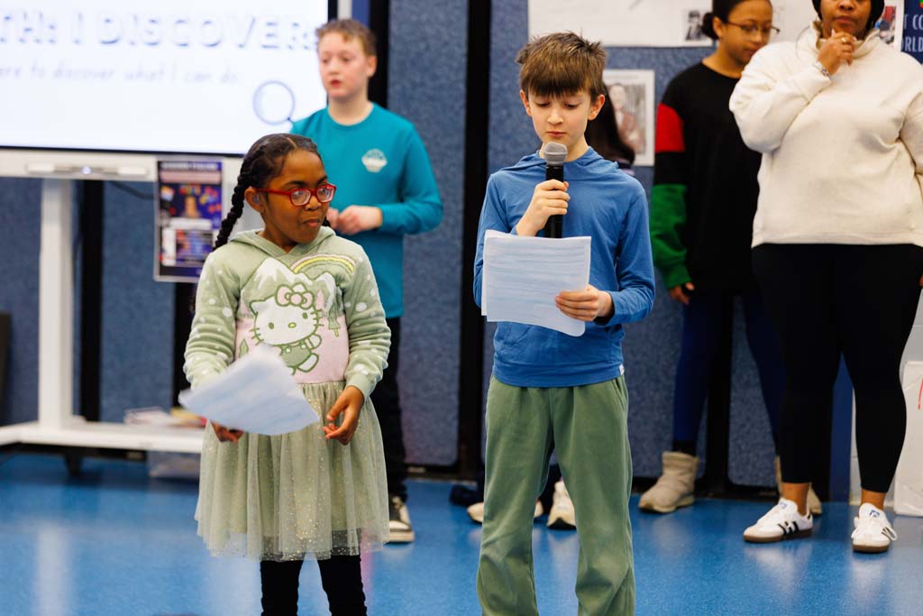 students presenting