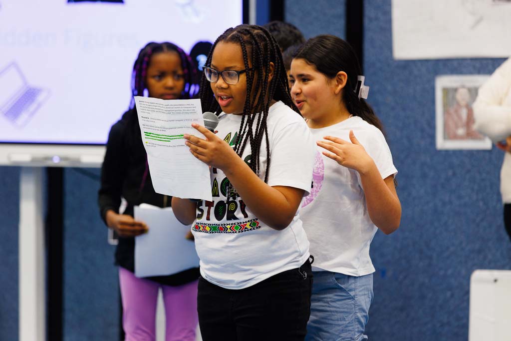 students presenting