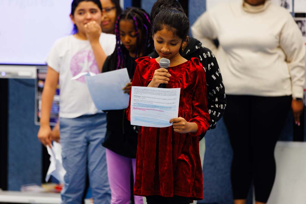 students presenting