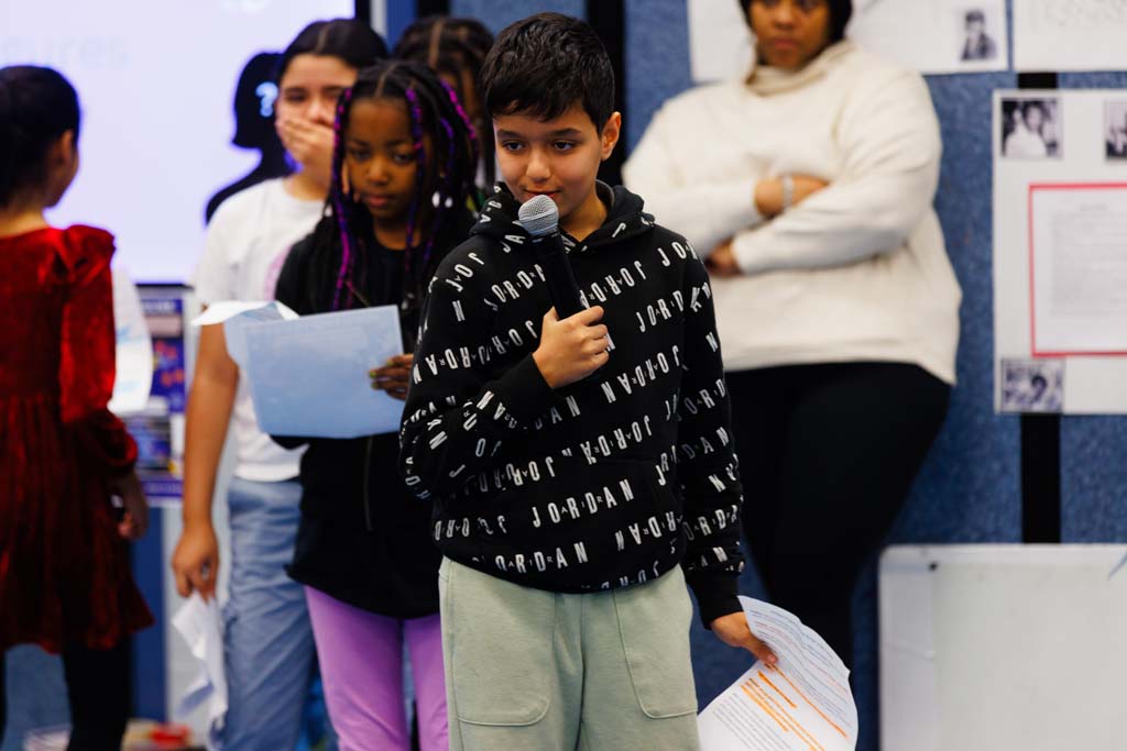 students presenting
