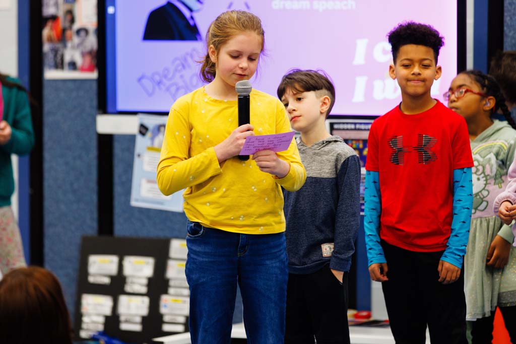 students presenting