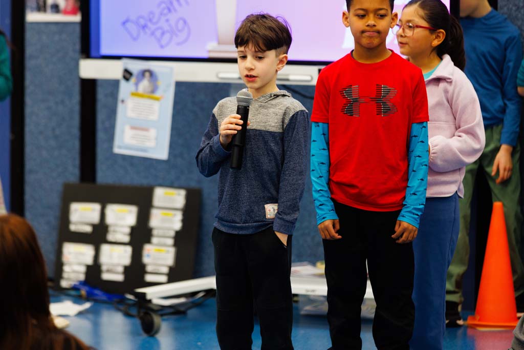 students presenting