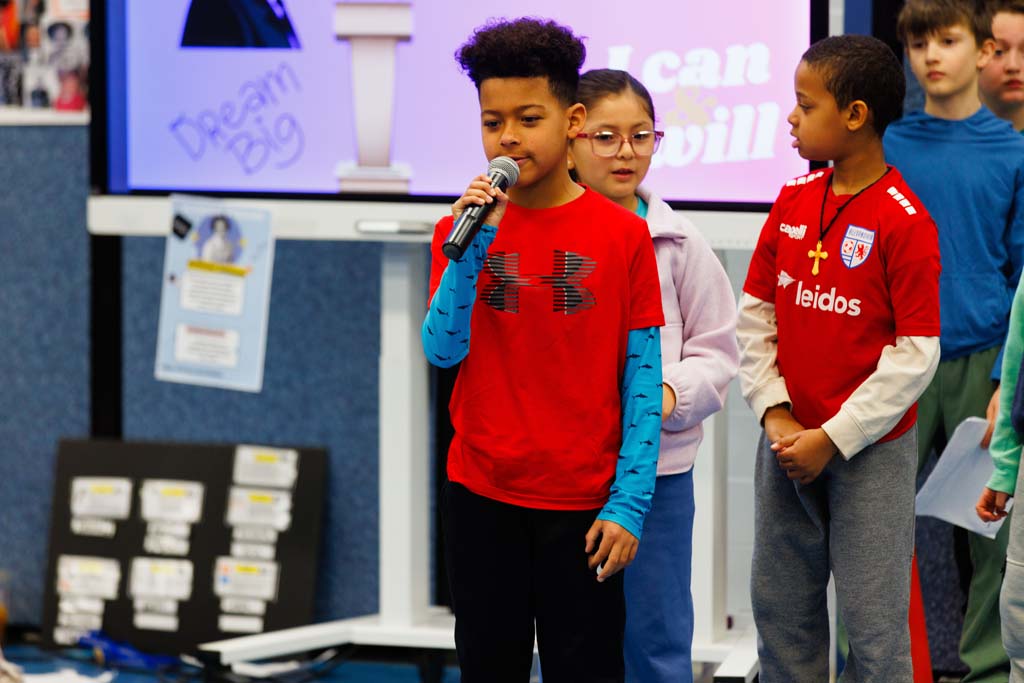 students presenting