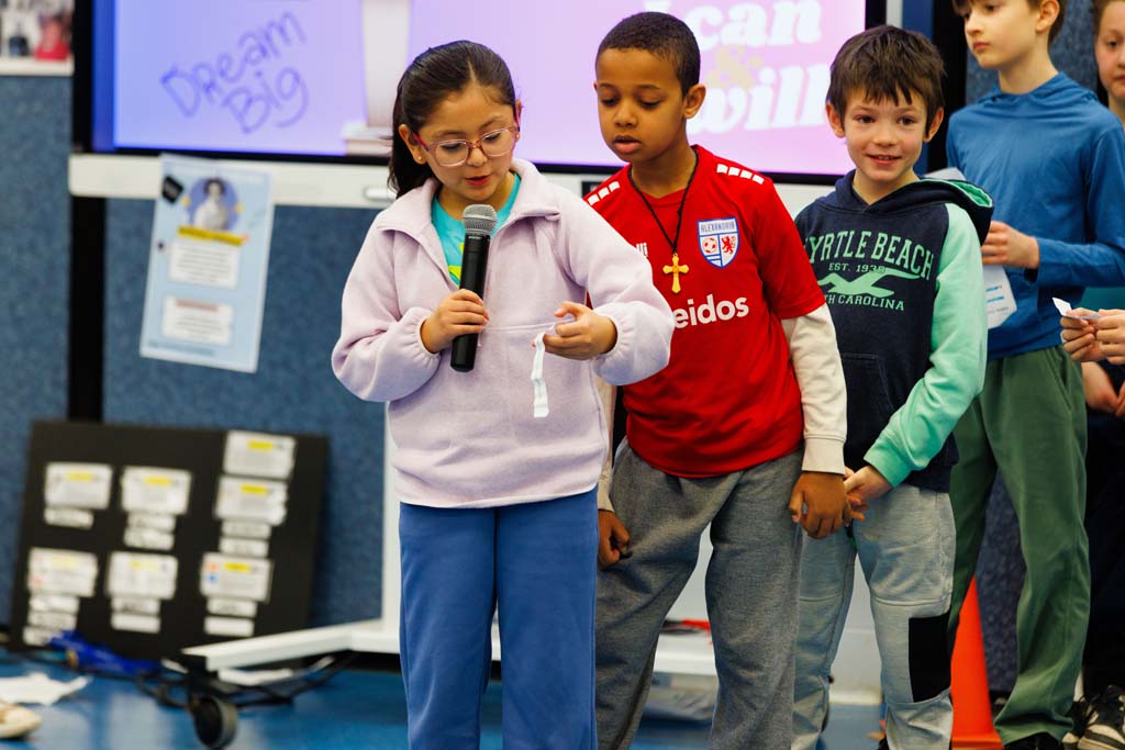 students presenting