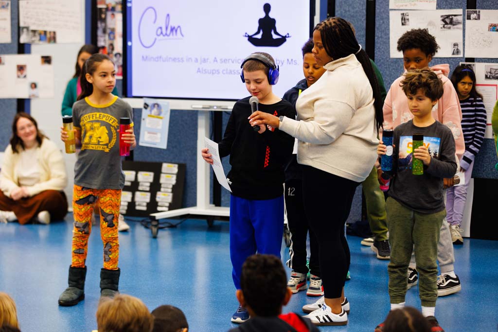 students presenting