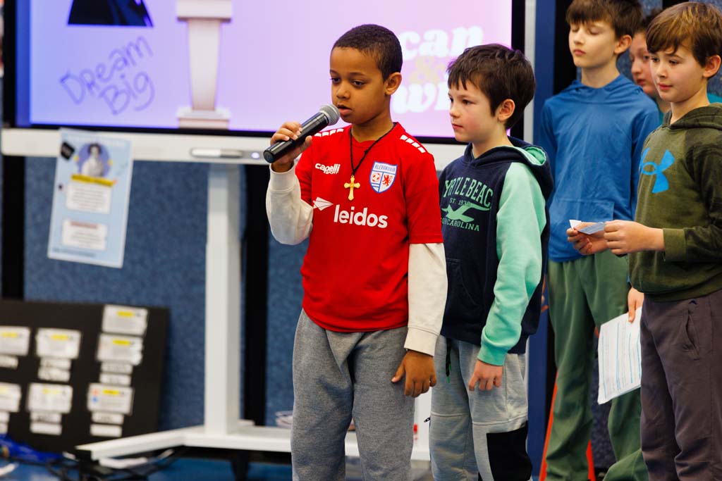students presenting