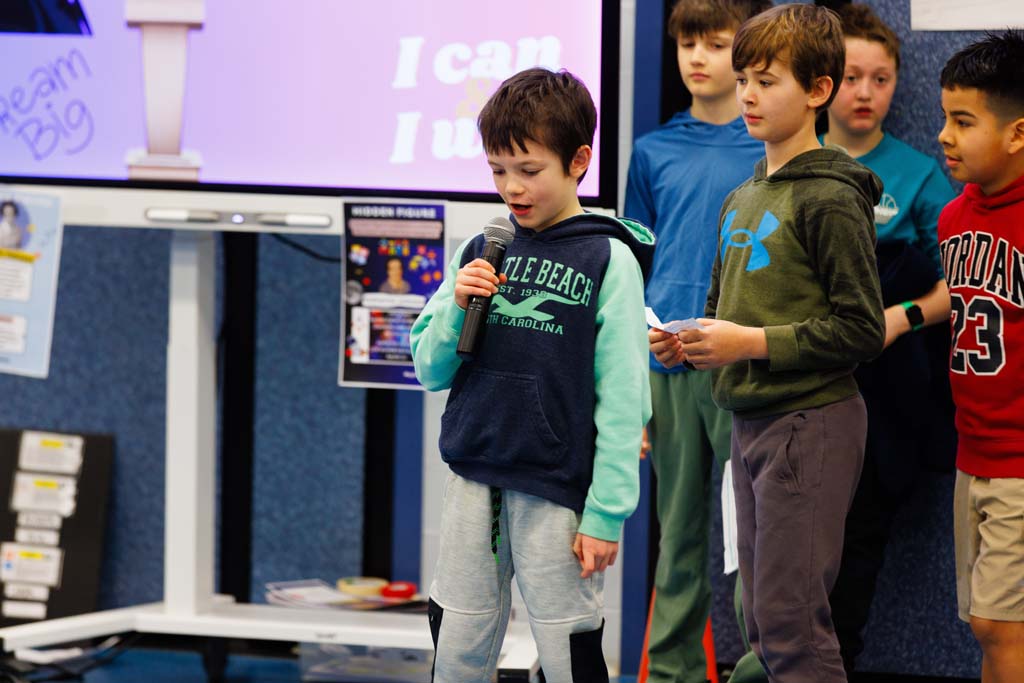 students presenting