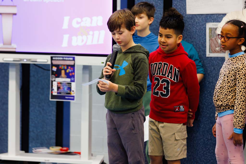 students presenting