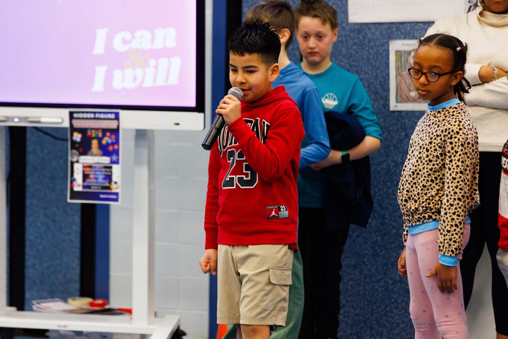 students presenting