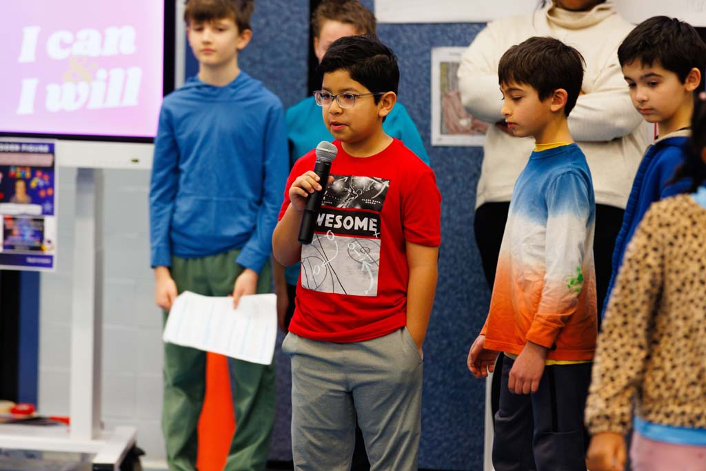 students presenting