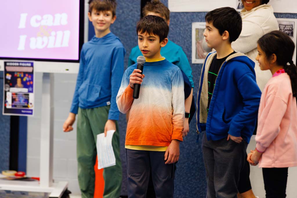 students presenting