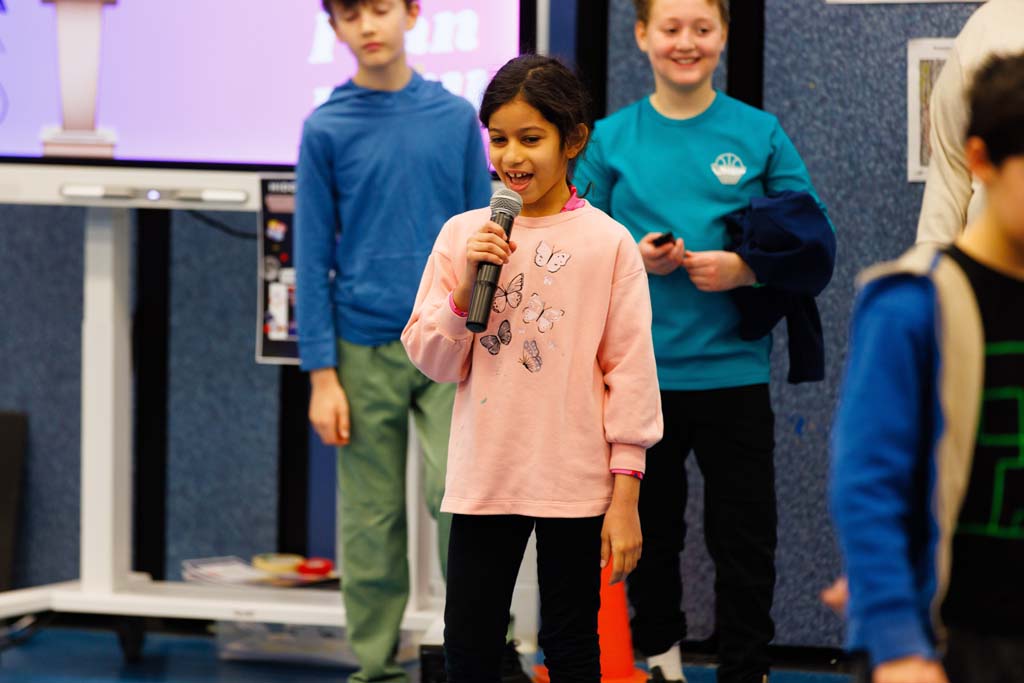 students presenting