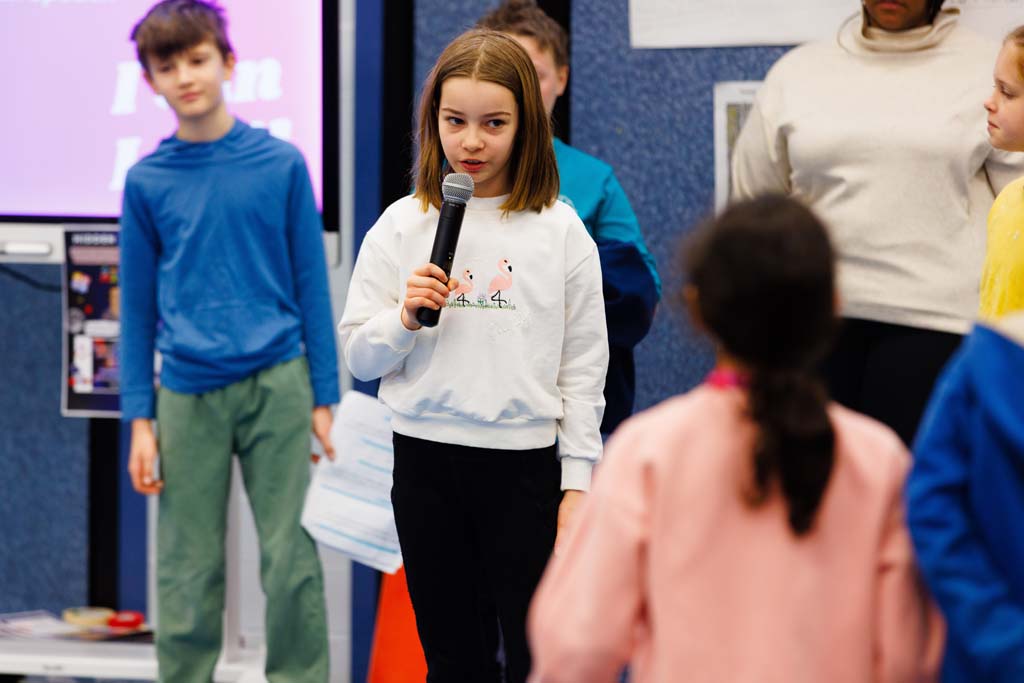 students presenting