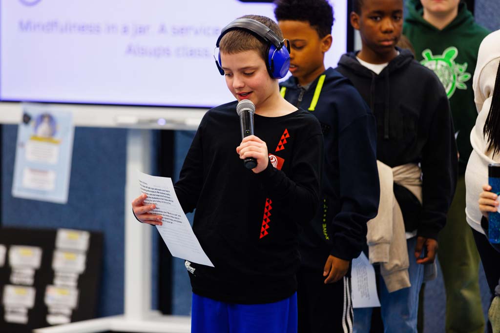 students presenting