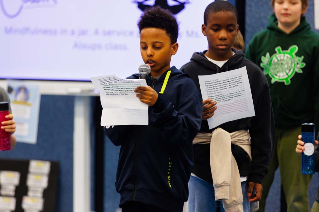 students presenting
