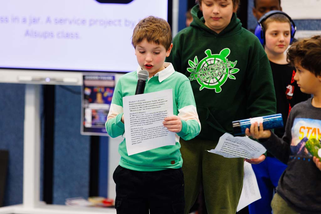 students presenting