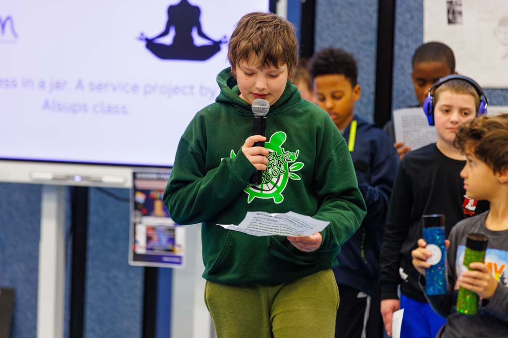 students presenting