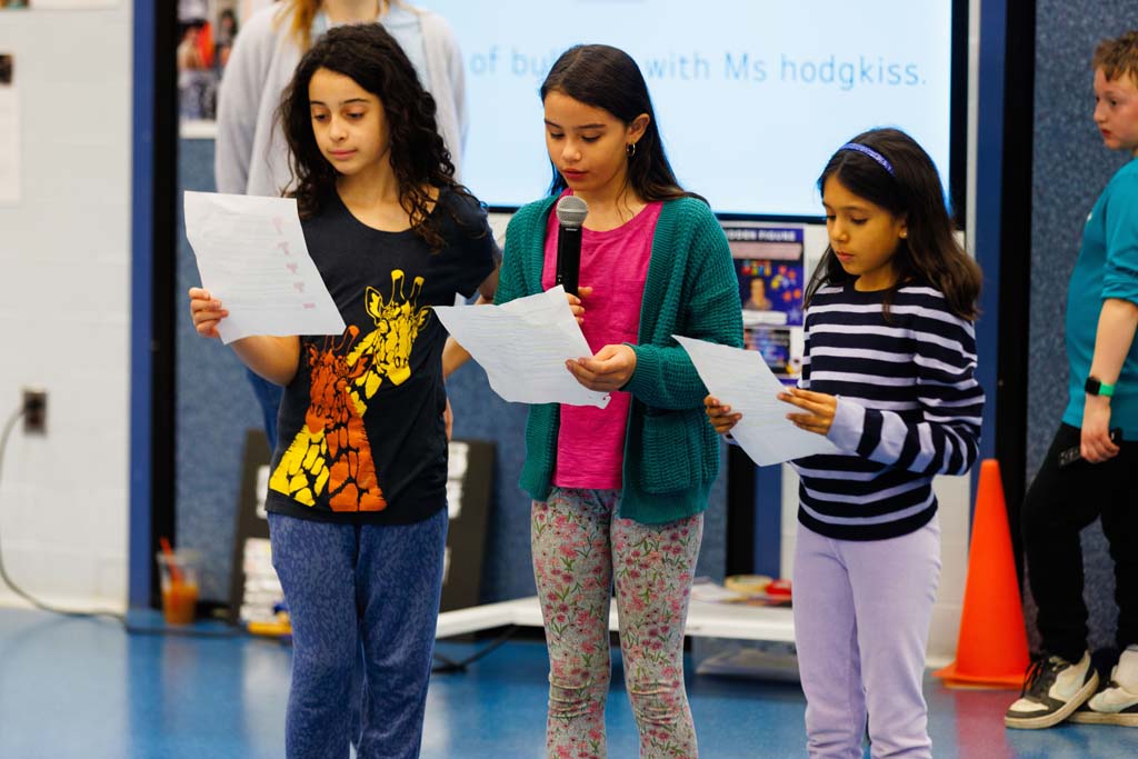 students presenting