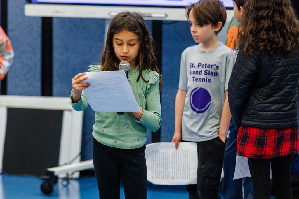 students presenting
