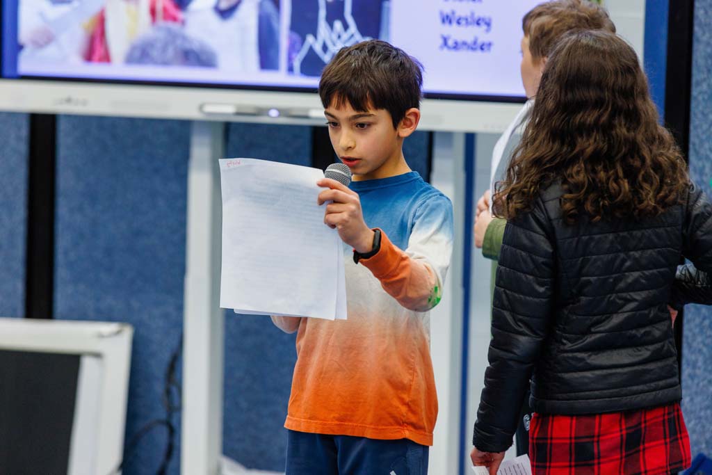 students presenting