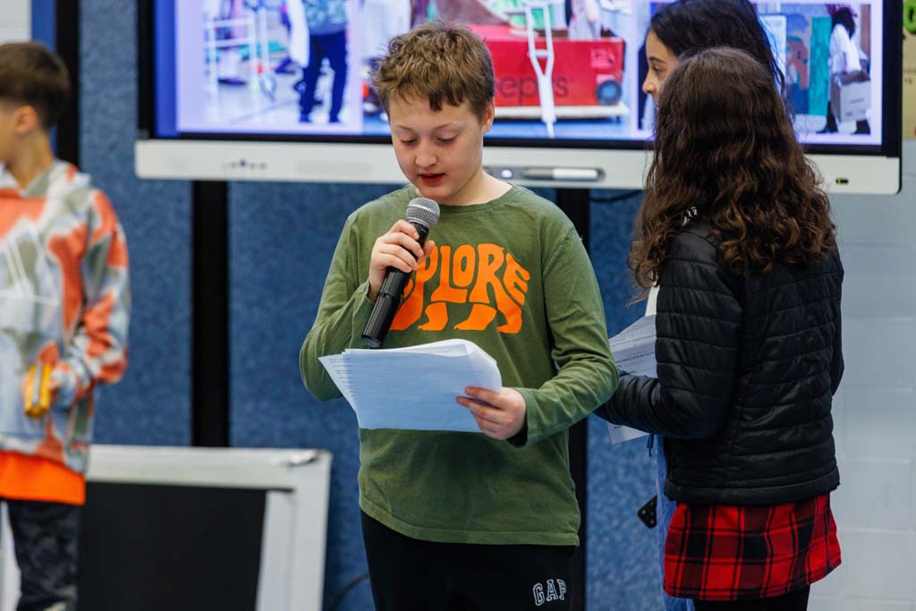 students presenting