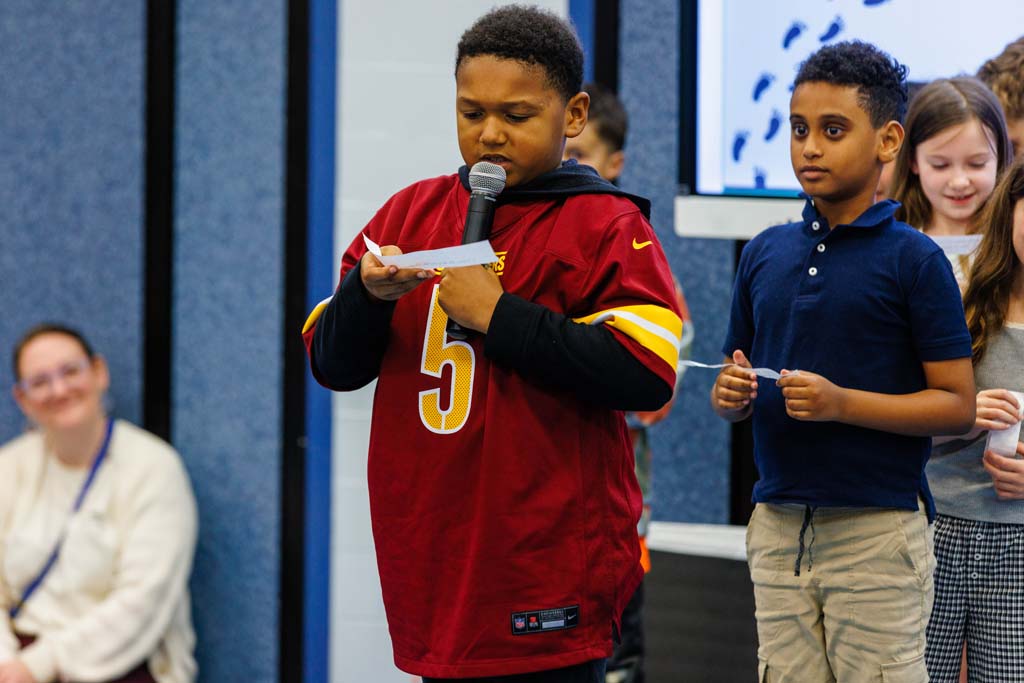 students presenting