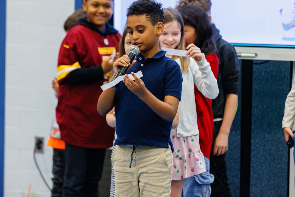 students presenting