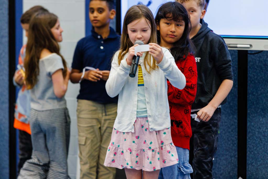 students presenting