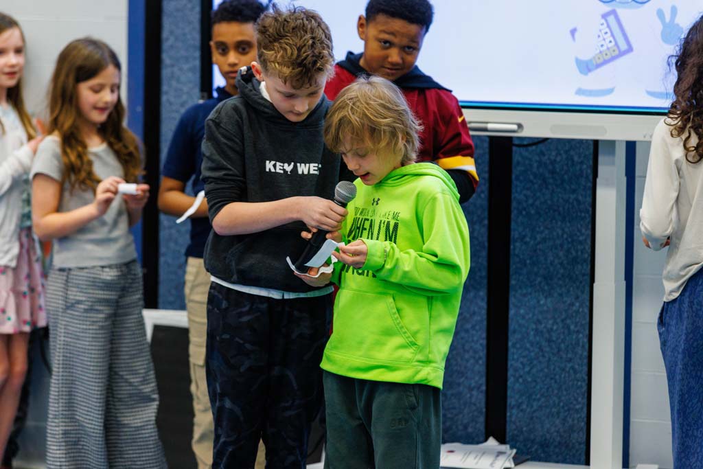 students presenting