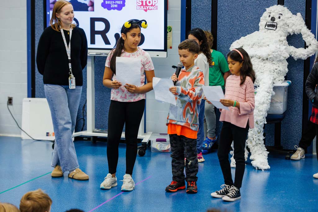 students presenting