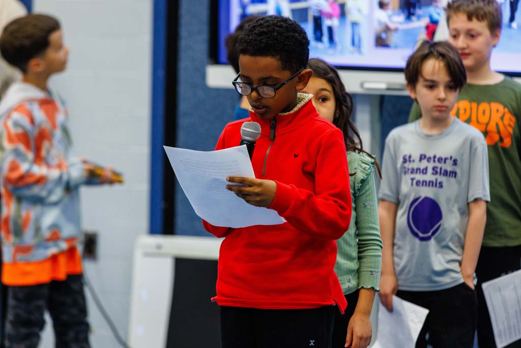 students presenting