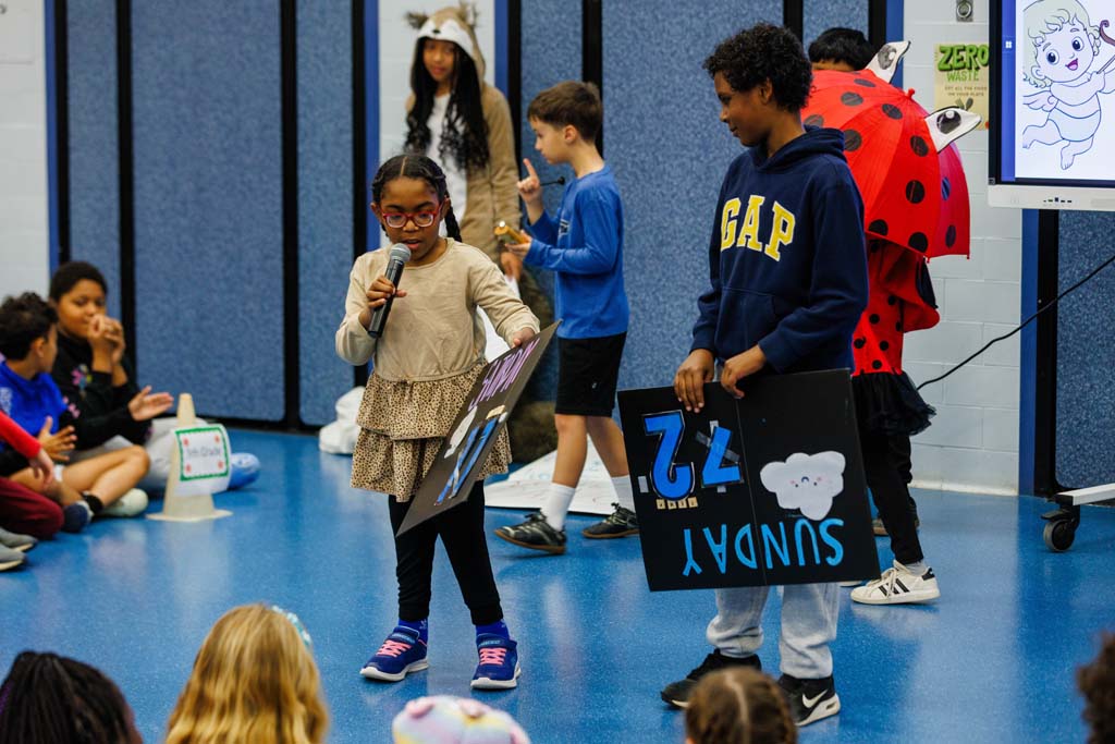 students presenting